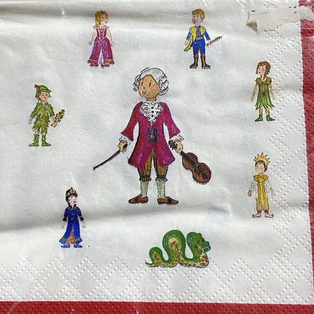 New W.A.MOZART Paper Napkins 20 ct. Cocktail Beverage 5